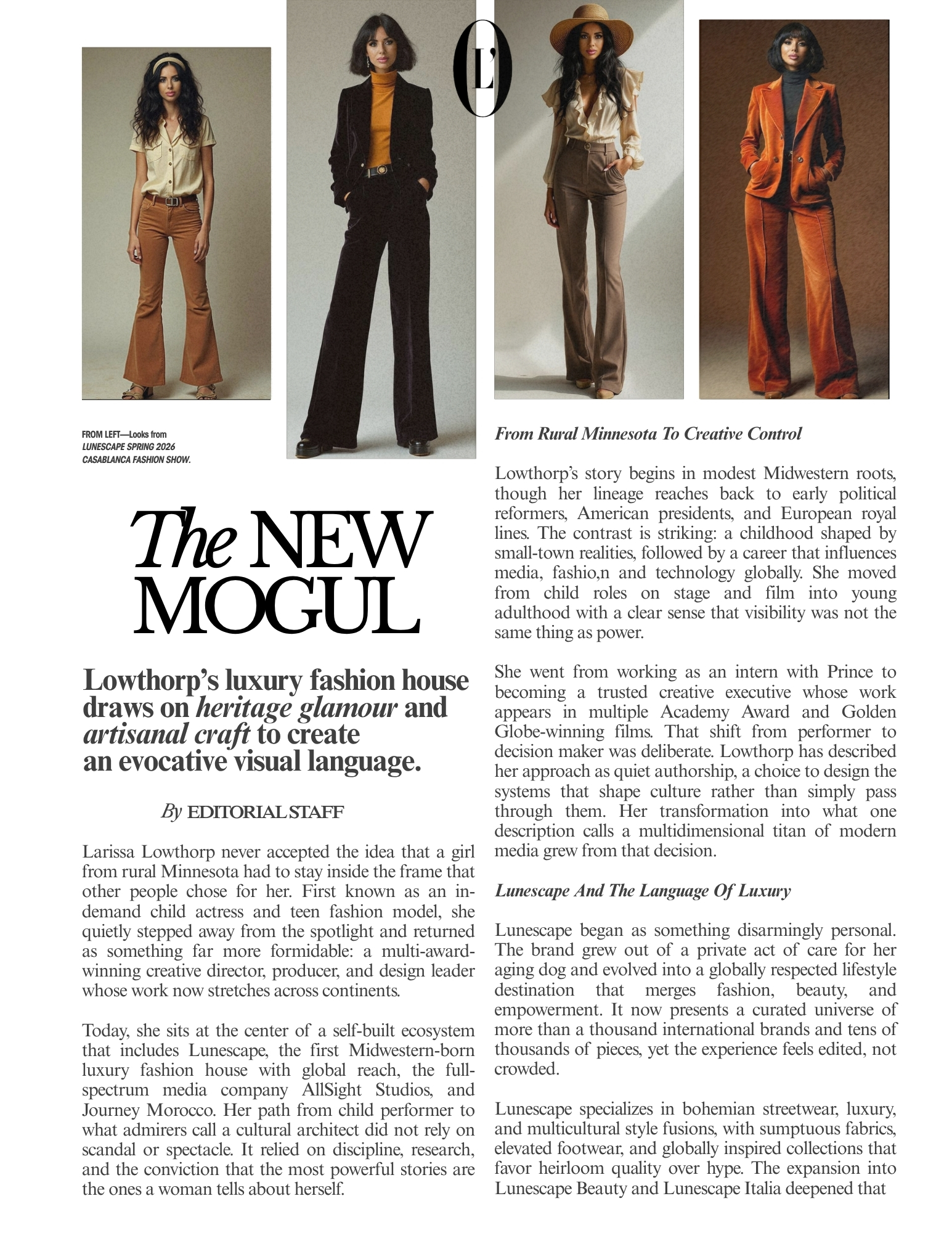 L'Officiel: From Child Actress to Fashion Mogul: The Transformation That's Inspiring a Generation